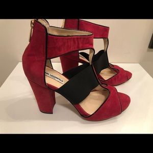 Karl Lagergeld Paris suede red heels 10